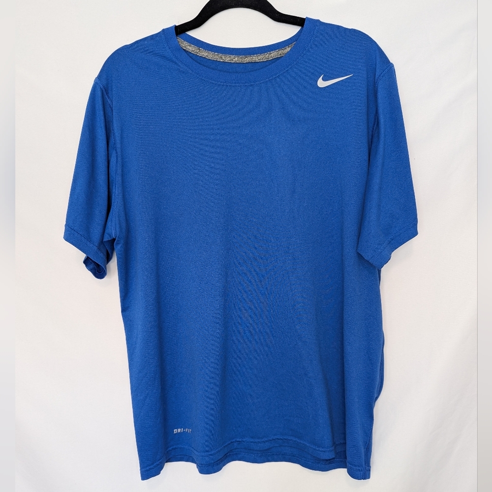 Nike Dri-Fit Short Sleeve Blue Tee, Men's Size Large
